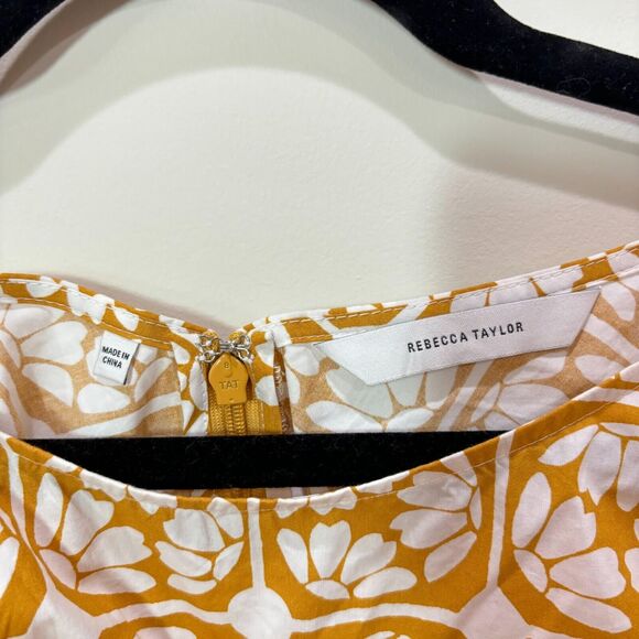 Rebecca Taylor Poplin Floral Wide Leg Jumpsuit Lattice Fleur Size 2 Quiet Luxury - Picture 2 of 12